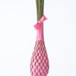 Lavender wand pink silk