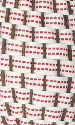 Fuseau de lavande coton - Blanc pointillés rouges – Image 2