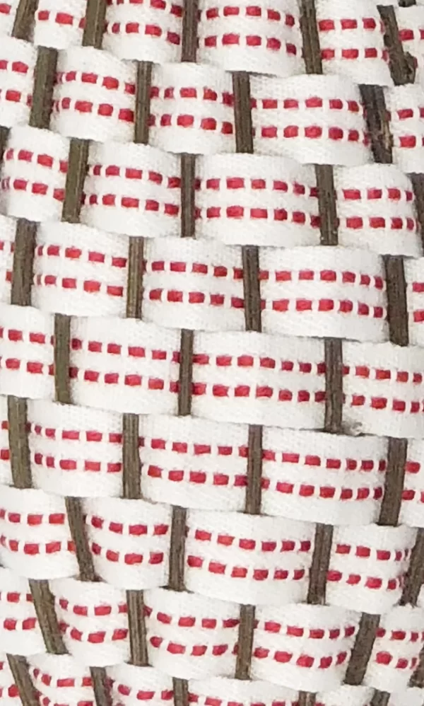 fuseau-coton-blanc-pointilles-rougesdetails.jpg Fuseau de lavande coton - Blanc pointillés rouges – Image 2
