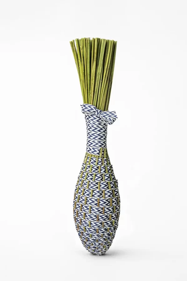 Fuseau de lavande coton - Chevrons bleu – Image 1