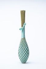 Lavender wand olive green silk