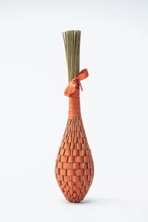 Lavender wand rust silk